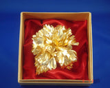 Pure 24k Gold Leaf Carnation Brooch