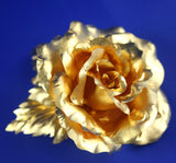 Pure 24k Gold Leaf Rose Brooch