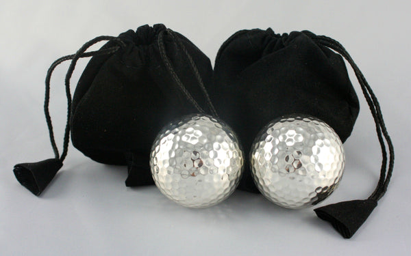 Silver Golf Ball with Tee -  Playable x 2
