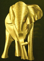 Elephant in Pure 24k Gold Leaf - Our 3d Animal Range