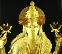 Lord Lakshmi in Pure 24k Gold Leaf - Our 3d Indian Gods Range