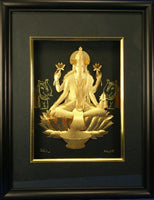 Lord Lakshmi in Pure 24k Gold Leaf - Our 3d Indian Gods Range