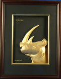Rhino in Pure 24k Gold Leaf - Our 3d Animal Range