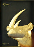 Rhino in Pure 24k Gold Leaf - Our 3d Animal Range