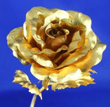 Pure 24k Gold Leaf Rose - Open
